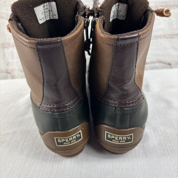 Sperry Women's 8.5 Brown Leather Syren Gulf Waterproof Rain Duck Boots - Picture 8 of 12